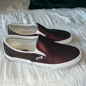 Iridescent Slip On Vans Metallic